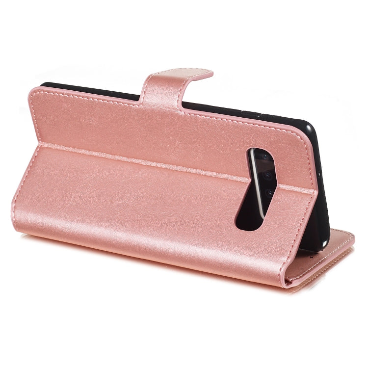 For Galaxy S10 Solid Color Buckle Horizontal Flip Leather Case with Wallet & Holder & Card Slots