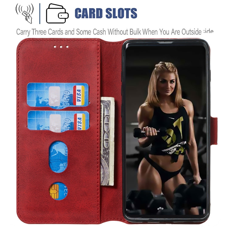 For Galaxy S10+ Solid Color Buckle Horizontal Flip Leather Case with Wallet & Holder & Card Slots