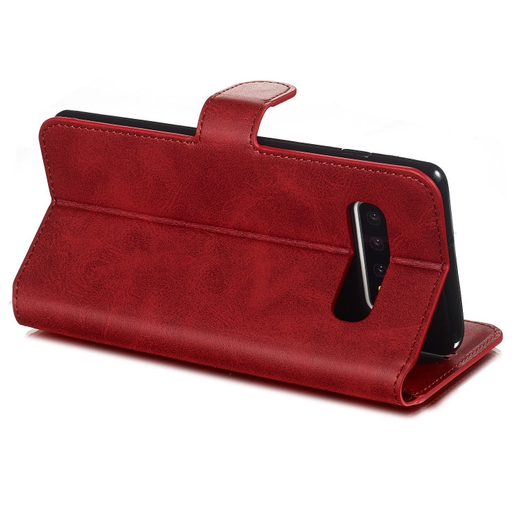For Galaxy S10+ Solid Color Buckle Horizontal Flip Leather Case with Wallet & Holder & Card Slots