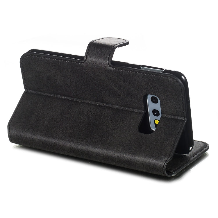For Galaxy S10e Solid Color Buckle Horizontal Flip Leather Case with Wallet & Holder & Card Slots