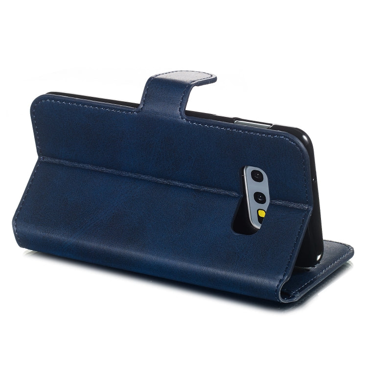 For Galaxy S10e Solid Color Buckle Horizontal Flip Leather Case with Wallet & Holder & Card Slots