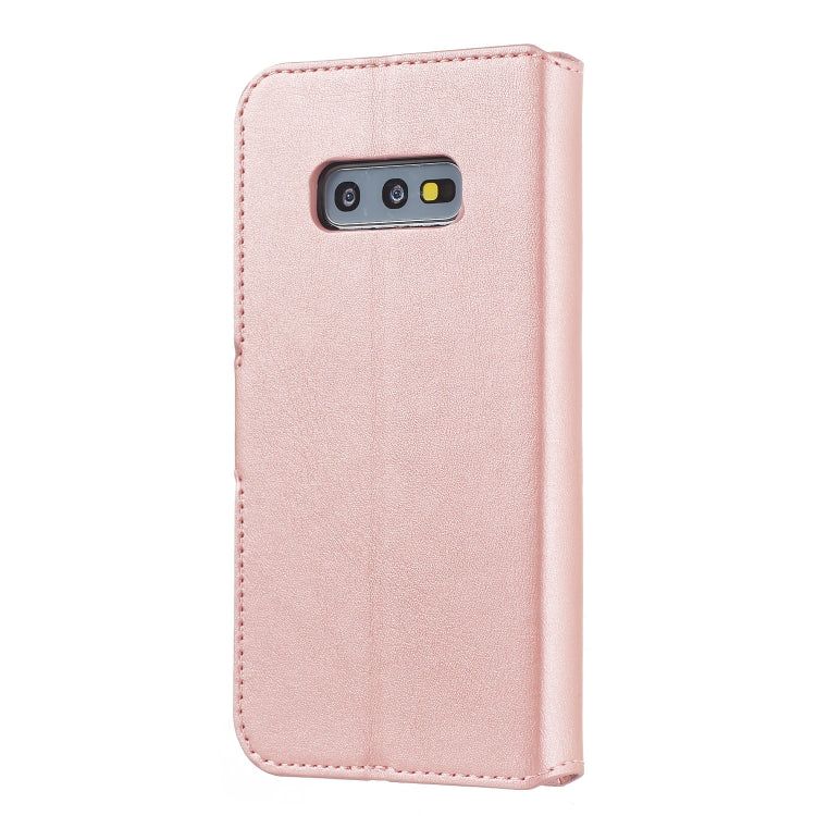 For Galaxy S10e Solid Color Buckle Horizontal Flip Leather Case with Wallet & Holder & Card Slots