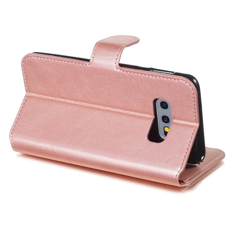 For Galaxy S10e Solid Color Buckle Horizontal Flip Leather Case with Wallet & Holder & Card Slots
