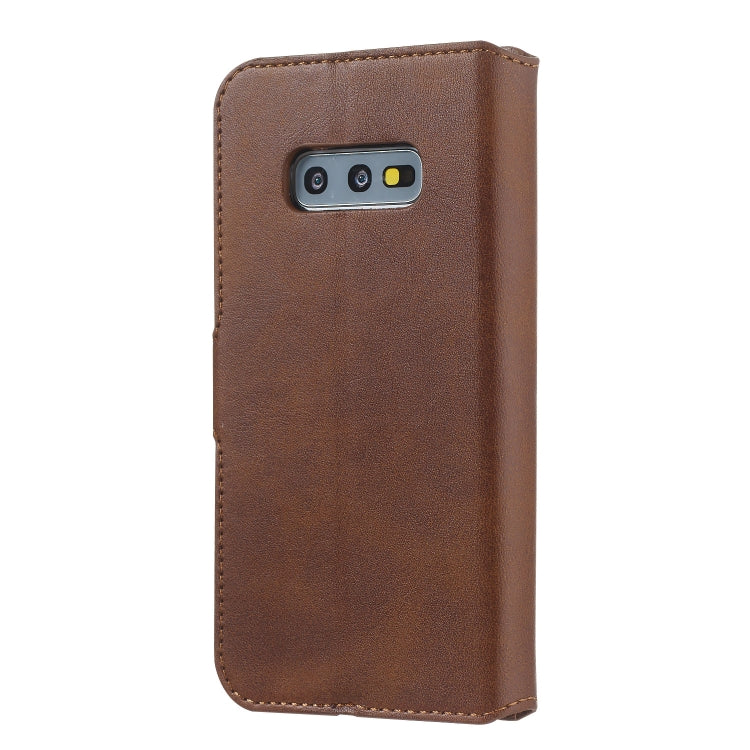 For Galaxy S10e Solid Color Buckle Horizontal Flip Leather Case with Wallet & Holder & Card Slots