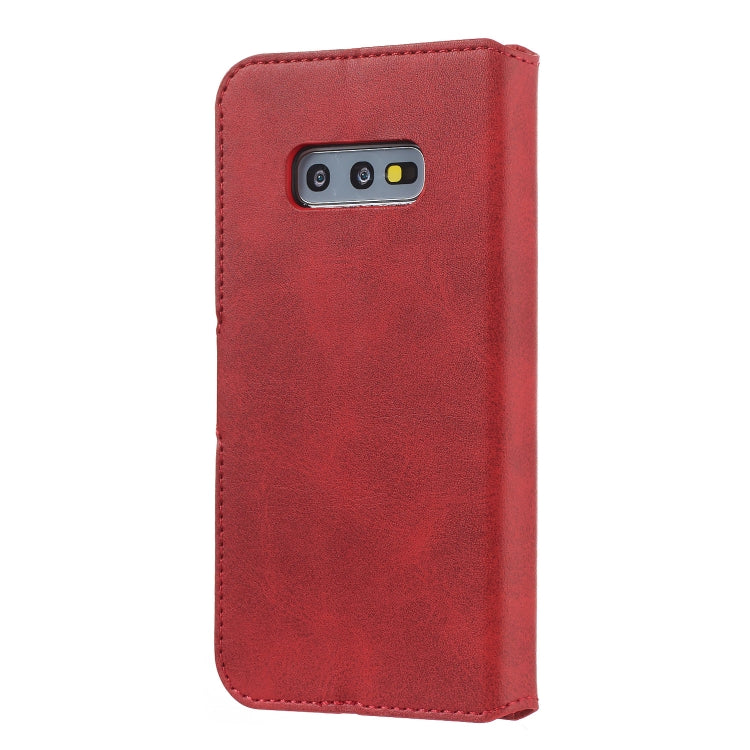 For Galaxy S10e Solid Color Buckle Horizontal Flip Leather Case with Wallet & Holder & Card Slots