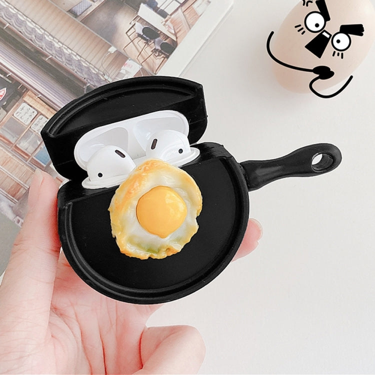 Pan Poached Egg Shape Silicone Wireless Earphone Protective Case For AirPods 1 / 2