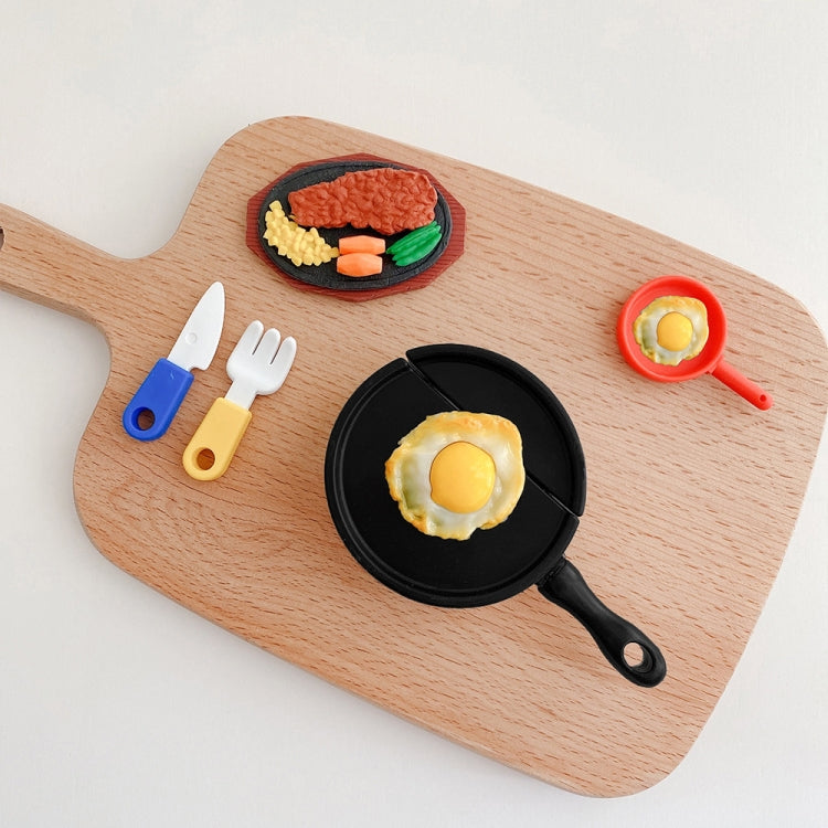 Pan Poached Egg Shape Silicone Wireless Earphone Protective Case For AirPods 1 / 2