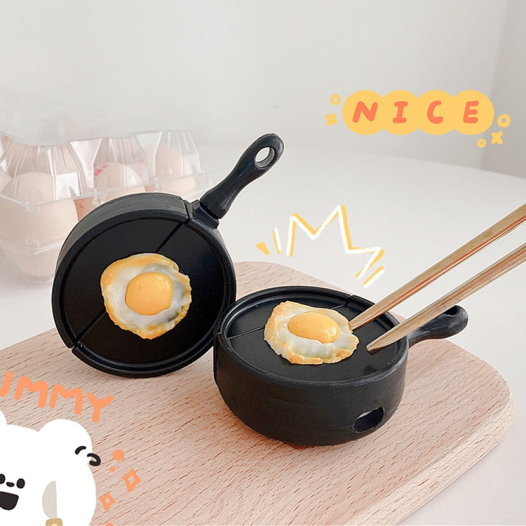 Pan Poached Egg Shape Silicone Wireless Earphone Protective Case For AirPods 1 / 2