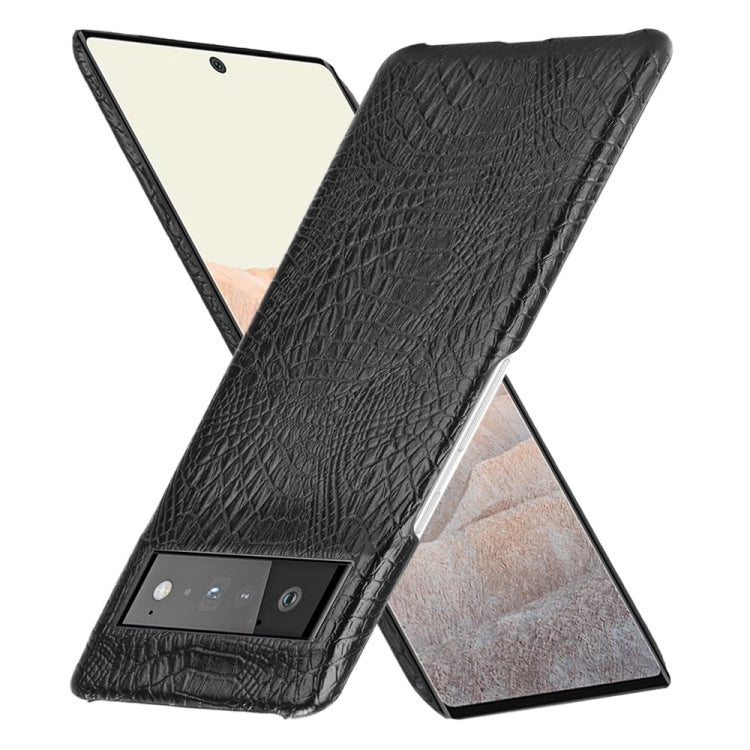 For Google Pixel 6 Pro Shockproof Crocodile Texture PC + PU Case