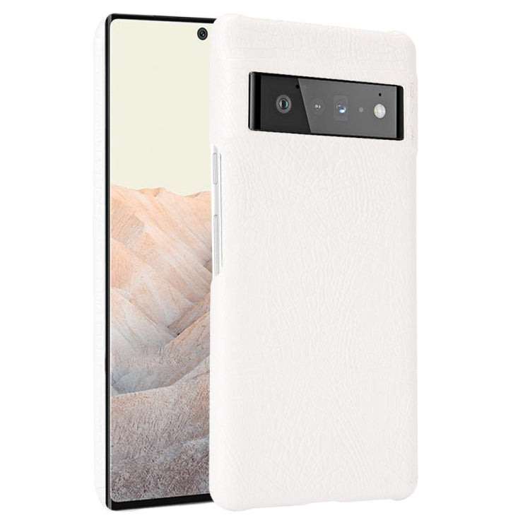 For Google Pixel 6 Pro Shockproof Crocodile Texture PC + PU Case
