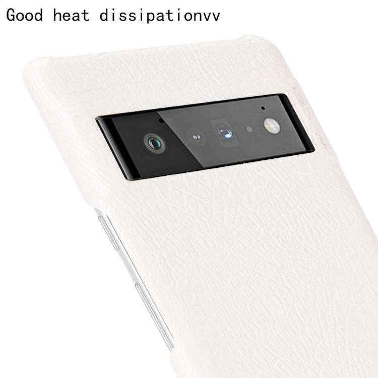 For Google Pixel 6 Pro Shockproof Crocodile Texture PC + PU Case