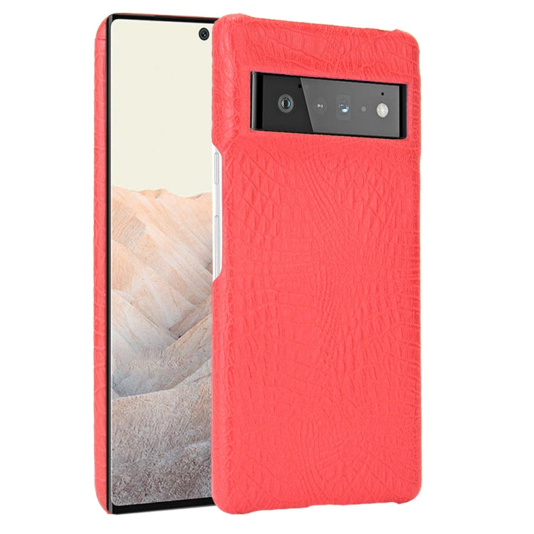 For Google Pixel 6 Pro Shockproof Crocodile Texture PC + PU Case