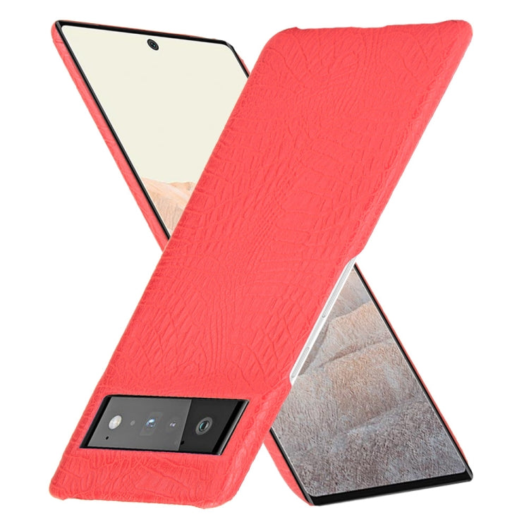 For Google Pixel 6 Pro Shockproof Crocodile Texture PC + PU Case