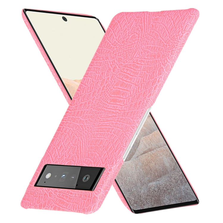 For Google Pixel 6 Pro Shockproof Crocodile Texture PC + PU Case