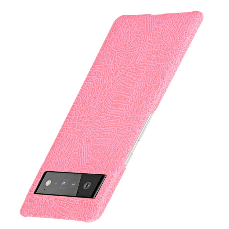 For Google Pixel 6 Pro Shockproof Crocodile Texture PC + PU Case