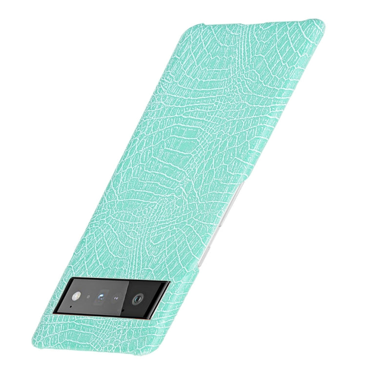 For Google Pixel 6 Pro Shockproof Crocodile Texture PC + PU Case
