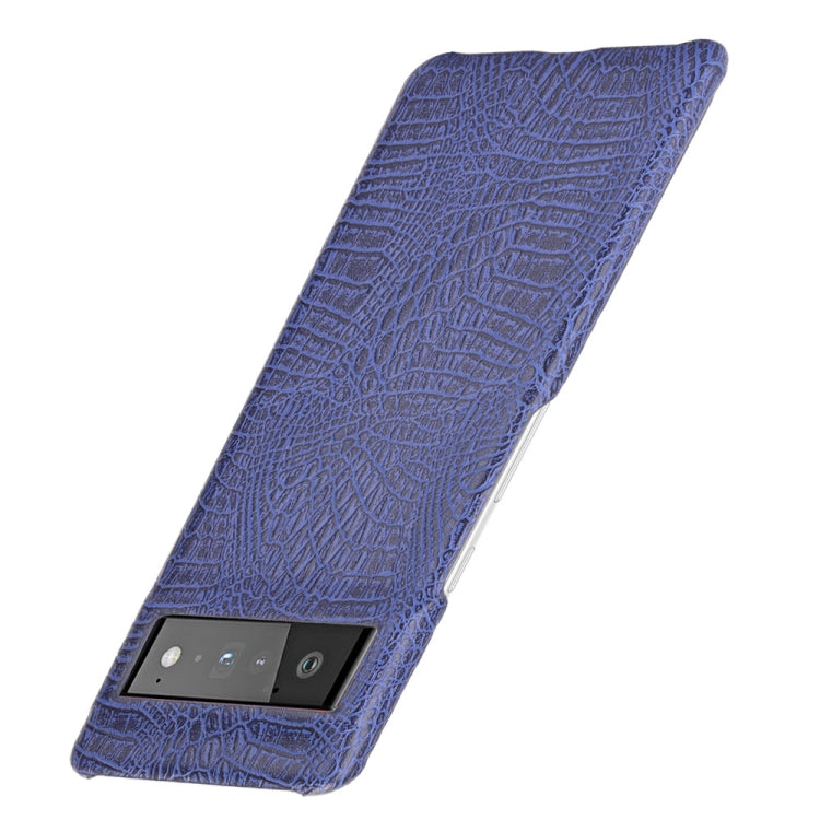 For Google Pixel 6 Pro Shockproof Crocodile Texture PC + PU Case