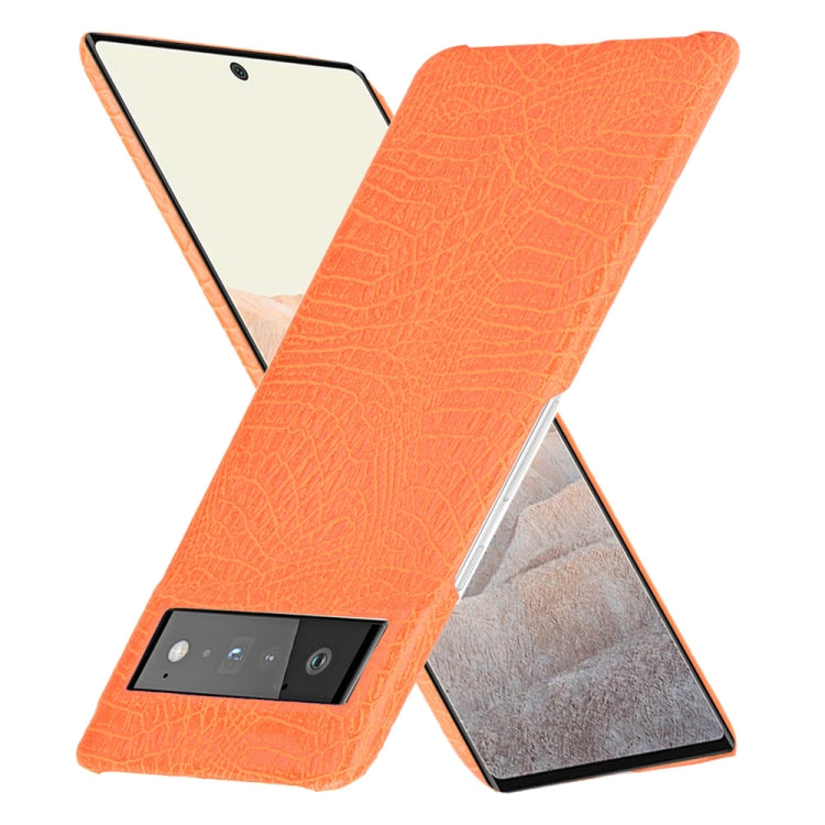 For Google Pixel 6 Pro Shockproof Crocodile Texture PC + PU Case
