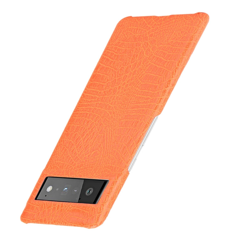 For Google Pixel 6 Pro Shockproof Crocodile Texture PC + PU Case