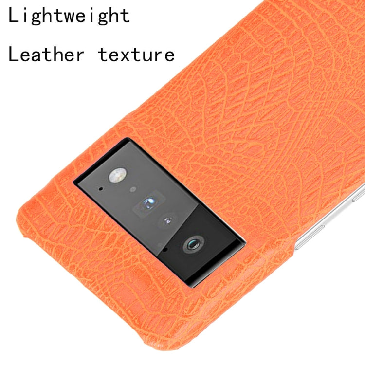 For Google Pixel 6 Pro Shockproof Crocodile Texture PC + PU Case