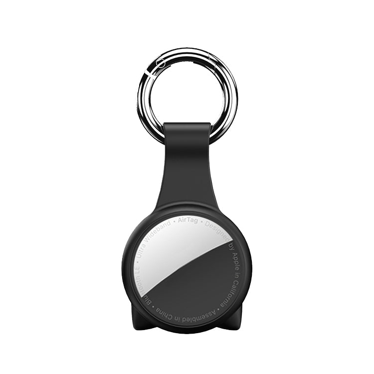 Cat Ear Anti-scratch Shockproof Silicone Protective Cover Case with Keychain Hook Loop For AirTag
