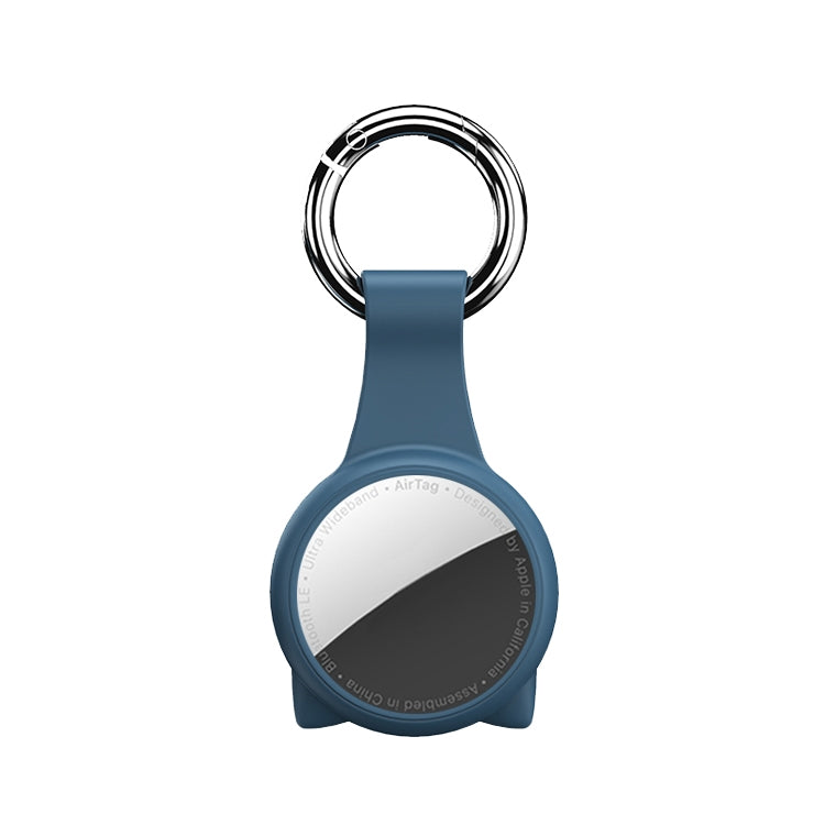 Cat Ear Anti-scratch Shockproof Silicone Protective Cover Case with Keychain Hook Loop For AirTag