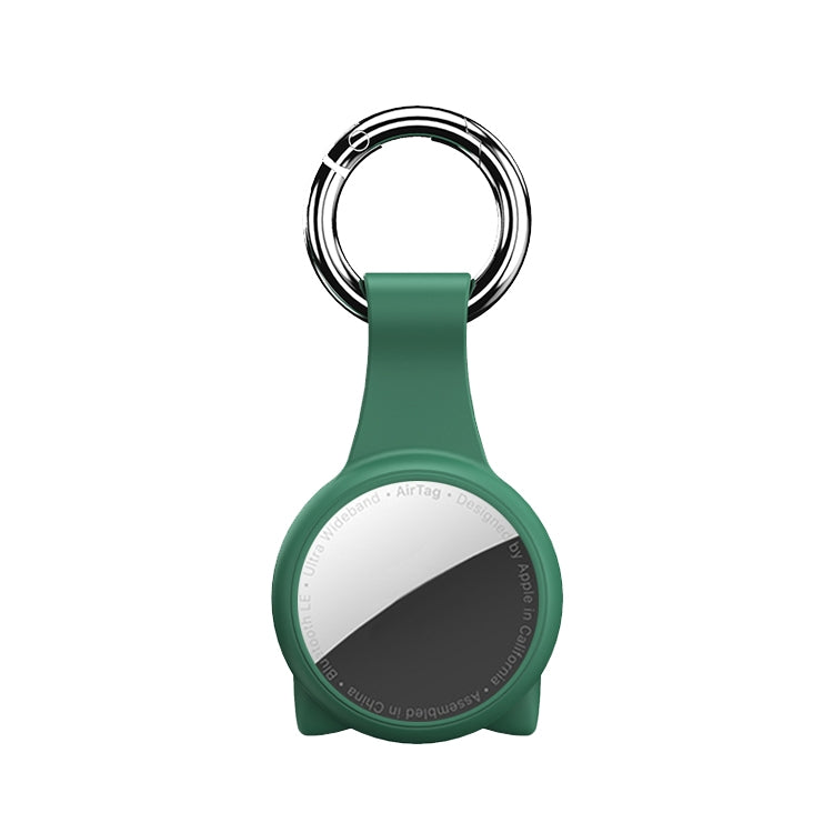 Cat Ear Anti-scratch Shockproof Silicone Protective Cover Case with Keychain Hook Loop For AirTag