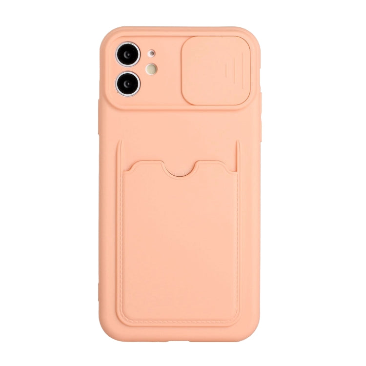 For iPhone 11 Sliding Camera Cover Design TPU Protective Case with Card Slot