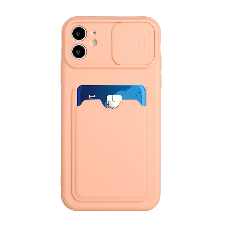 For iPhone 11 Sliding Camera Cover Design TPU Protective Case with Card Slot