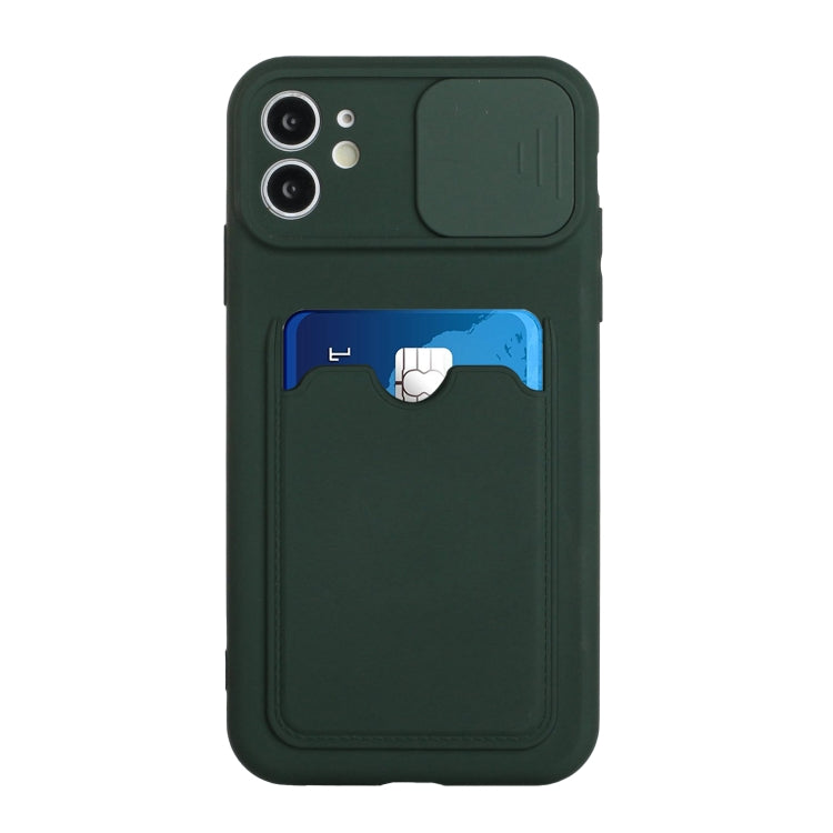 For iPhone 11 Sliding Camera Cover Design TPU Protective Case with Card Slot