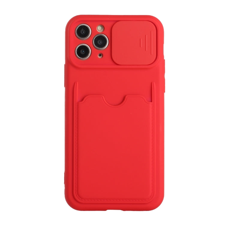 For iPhone 11 Pro Sliding Camera Cover Design TPU Protective Case with Card Slot