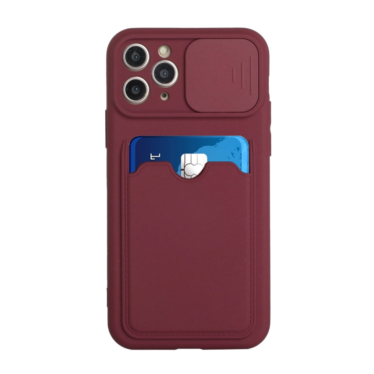 For iPhone 11 Pro Sliding Camera Cover Design TPU Protective Case with Card Slot