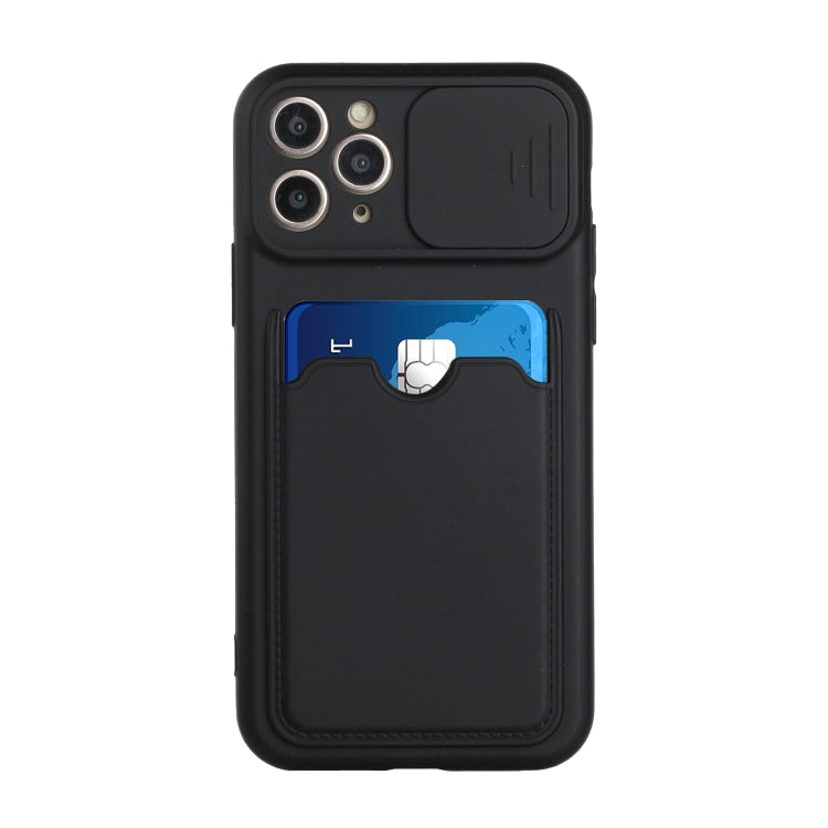 For iPhone 11 Pro Sliding Camera Cover Design TPU Protective Case with Card Slot