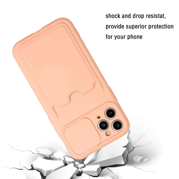 For iPhone 11 Pro Sliding Camera Cover Design TPU Protective Case with Card Slot