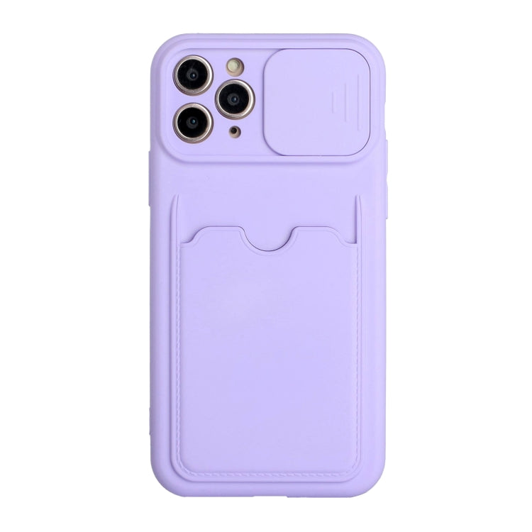 For iPhone 11 Pro Sliding Camera Cover Design TPU Protective Case with Card Slot