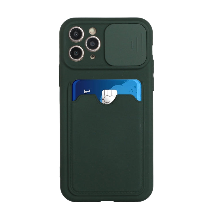 For iPhone 11 Pro Sliding Camera Cover Design TPU Protective Case with Card Slot