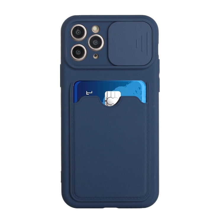For iPhone 11 Pro Sliding Camera Cover Design TPU Protective Case with Card Slot