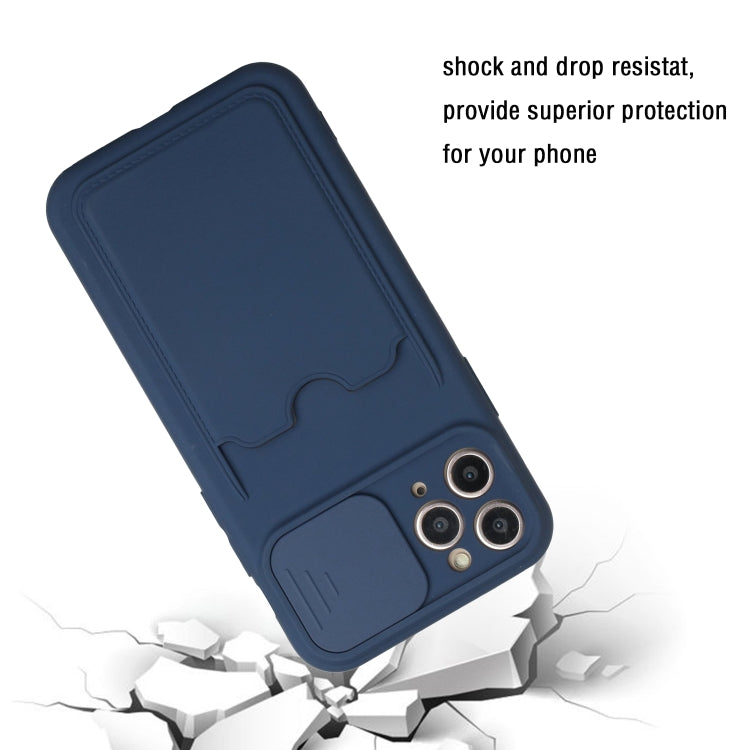 For iPhone 11 Pro Sliding Camera Cover Design TPU Protective Case with Card Slot