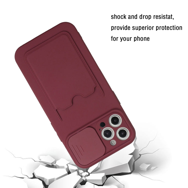 For iPhone 12 Pro Max Sliding Camera Cover Design TPU Protective Case with Card Slot