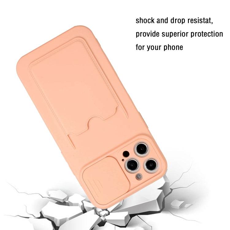 For iPhone 12 Pro Max Sliding Camera Cover Design TPU Protective Case with Card Slot