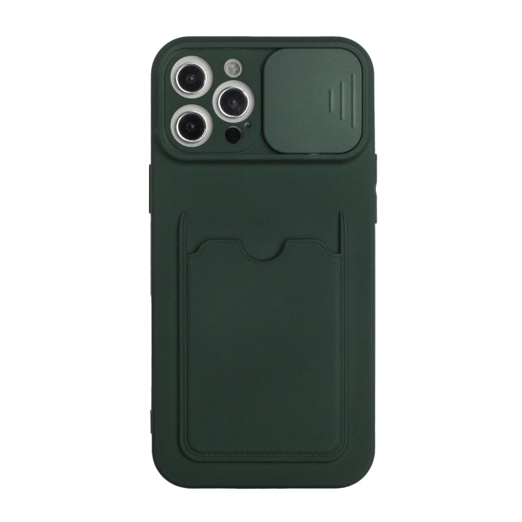 For iPhone 12 Pro Max Sliding Camera Cover Design TPU Protective Case with Card Slot