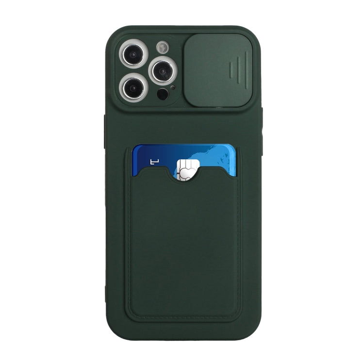 For iPhone 12 Pro Max Sliding Camera Cover Design TPU Protective Case with Card Slot