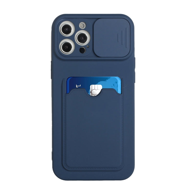 For iPhone 12 Pro Max Sliding Camera Cover Design TPU Protective Case with Card Slot