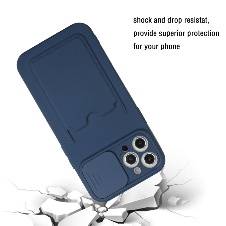 For iPhone 12 Pro Max Sliding Camera Cover Design TPU Protective Case with Card Slot
