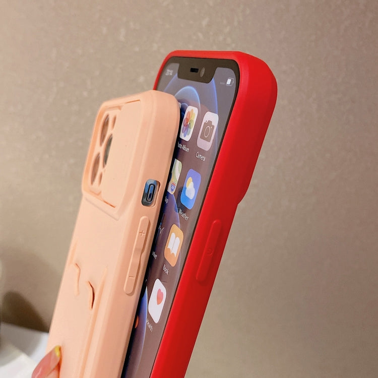 For iPhone 12 Pro Max Sliding Camera Cover Design TPU Protective Case with Card Slot