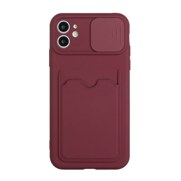 For iPhone 12 Sliding Camera Cover Design TPU Protective Case with Card Slot