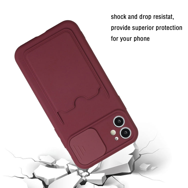For iPhone 12 Sliding Camera Cover Design TPU Protective Case with Card Slot
