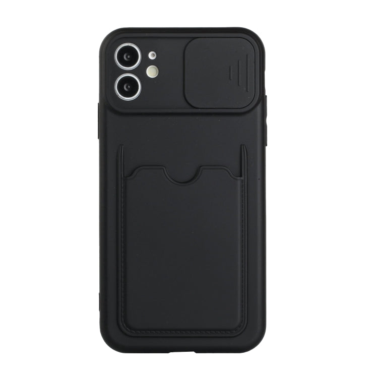 For iPhone 12 Sliding Camera Cover Design TPU Protective Case with Card Slot