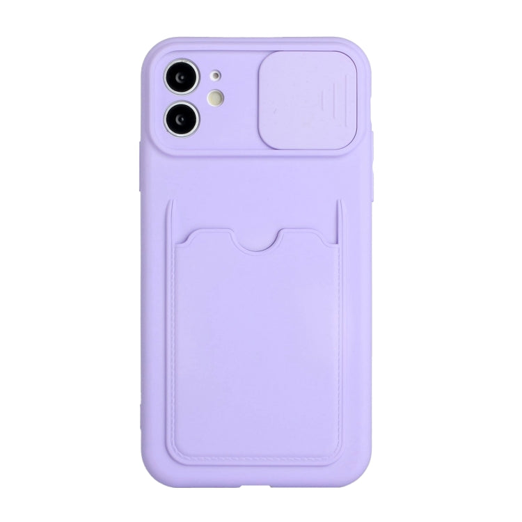 For iPhone 12 Sliding Camera Cover Design TPU Protective Case with Card Slot