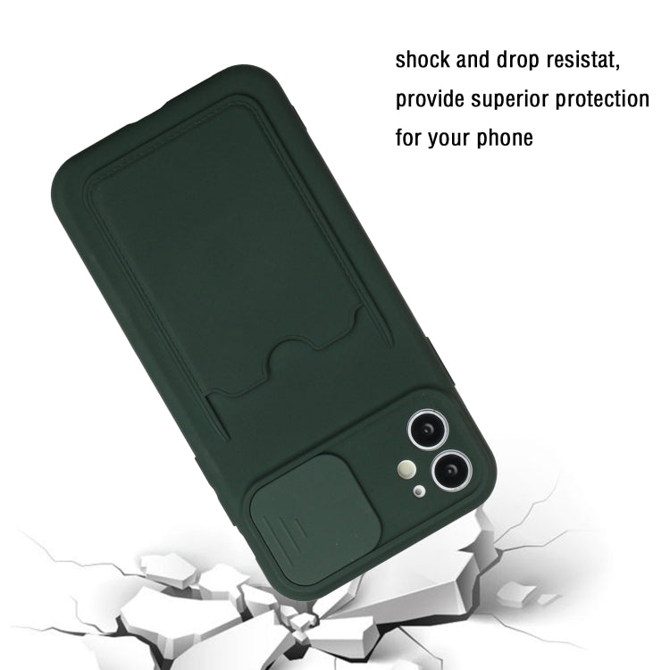 For iPhone 12 Sliding Camera Cover Design TPU Protective Case with Card Slot